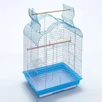 Клетка для птиц Bd-3/1o, раскрывающаяся крыша, 47,5 х 37 х 70 см, (фасовка 6 шт) голубая