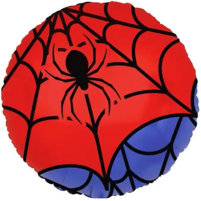 Воздушный шар фольгированный 18" круг "Героическая тема, красный/синий" в инд.уп.