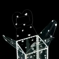 Складная прозрачная коробка из PVC, для упаковки подарков, «Сердце», 6×6×10 см
