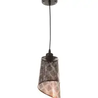 Светильник потолочный BayerLux &laquo;Манчестер&raquo; (Узор), 1&times;40 Вт, Е27, черный, 12.5&times;12.5&times;24+100 см