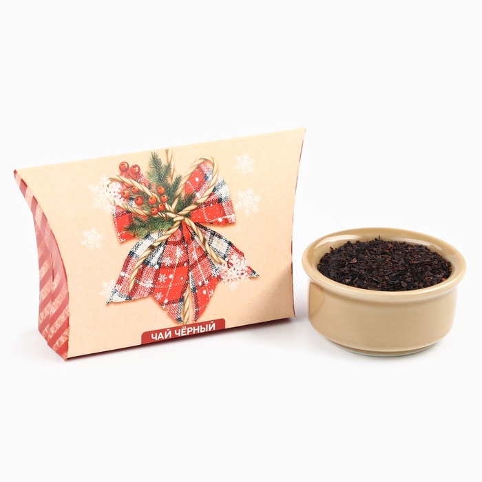 Чай чёрный «Новый год бантик», со вкусом имбирного пряника, 20 г. Чай чёрный «Новый год бантик», со вкусом имбирного пряника, 20 г.