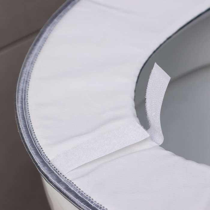 Чехол на сиденье для унитаза на липучках Доляна «Фили», цвет МИКС Чехол на сиденье для унитаза на липучках Доляна «Фили», цвет МИКС