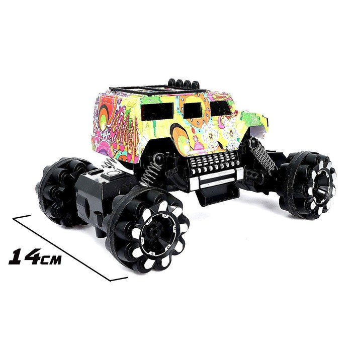 Джип радиоуправляемый «Граффити», работает от аккумулятора, МИКС Джип радиоуправляемый «Граффити», работает от аккумулятора, МИКС