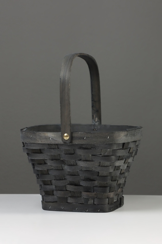 Набор корзин плетёных, 3 шт., 28×28×16 см, 23×23×14 см, 18×18×12 см, ива, серая