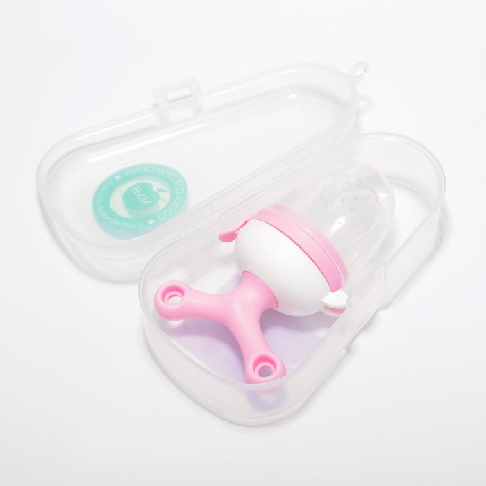 Ниблер с силиконовой сеточкой, вращающийся поршень, цвет розовый Ниблер с силиконовой сеточкой, вращающийся поршень, цвет розовый