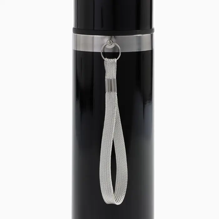 Термос гильза Мастер К, 500 мл, 24&times;7 см, с кружкой, с помпой, сохраняет тепло 10 ч, нержавеющая сталь, чёрный