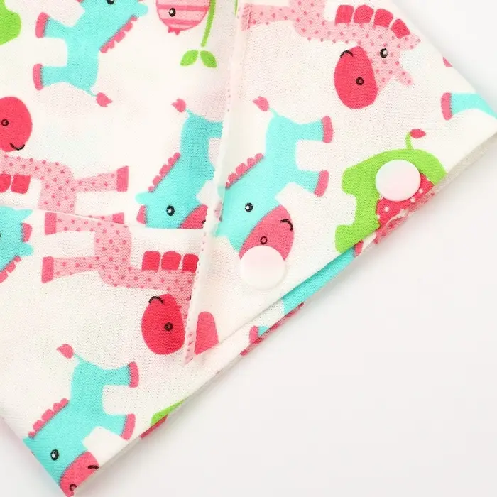 Нагрудник-бандана/слюнявчик для кормления Крошка Я, непромокаемый, с прорезывателем, на кнопке, розовый, МИКС