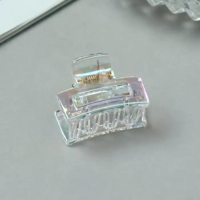 Крабики для волос Выбражулька &laquo;Аванти&raquo;, прямой, 2.5 см, набор 6 шт., прозрачные