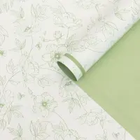 Пленка для цветов, "Букет цветов", зелёная, 57х57 см