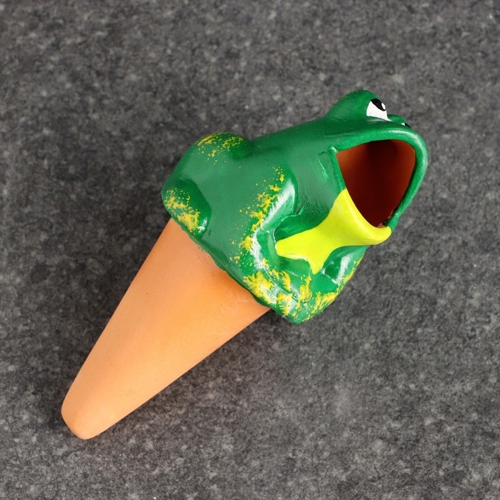 Ороситель  Ороситель "Лягушка" для комнатных и садовых растений Кунгурская керамика, 50мл, 4см, зелёный