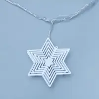 Гирлянда &laquo;Нить&raquo; 4 м с насадками &laquo;Новогодняя сказка&raquo;, IP20, прозрачная нить, 20 LED, свечение мульти, 8 режимов, 220 В