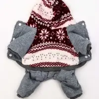 Комбинезон "Лапландия", с подкладом, размер L (ДС 35, ОГ 45, ОШ 35 см), серый/бордо Комбинезон "Лапландия", с подкладом, размер L (ДС 35, ОГ 45, ОШ 35 см), серый/бордо