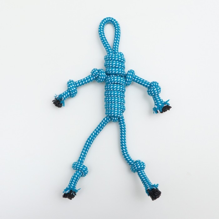 Игрушка канатная Игрушка канатная "Человечек", до 30 см, 65 г, синяя/белая