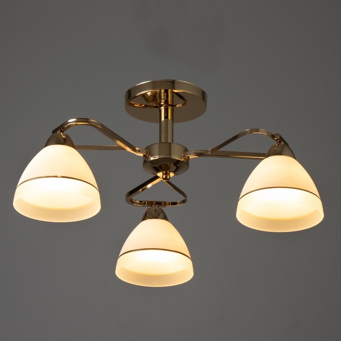 Люстра Люстра "Флёр" 3хЕ27 40Вт золото 57х57х25 см BayerLux