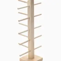 Подставка под очки, 5 мест, h=36 см, дерево, бежевая