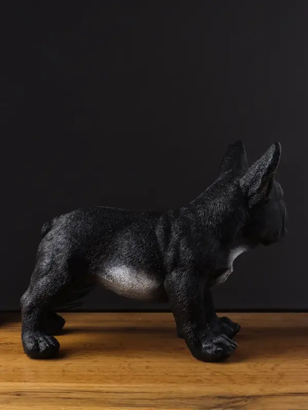 Фигура &laquo;Французский бульдог&raquo;, 14&times;34&times;25 см, полистоун, чёрный