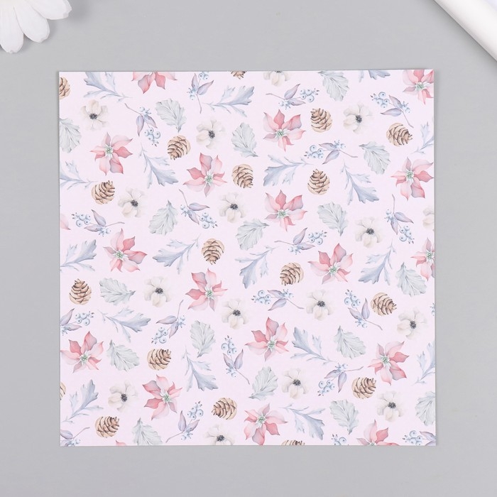 Набор бумаги для скрапбукинга 24 листа 12 дизайнов Набор бумаги для скрапбукинга 24 листа 12 дизайнов "Зимний лес" 160 гр 15,2х15,2 см