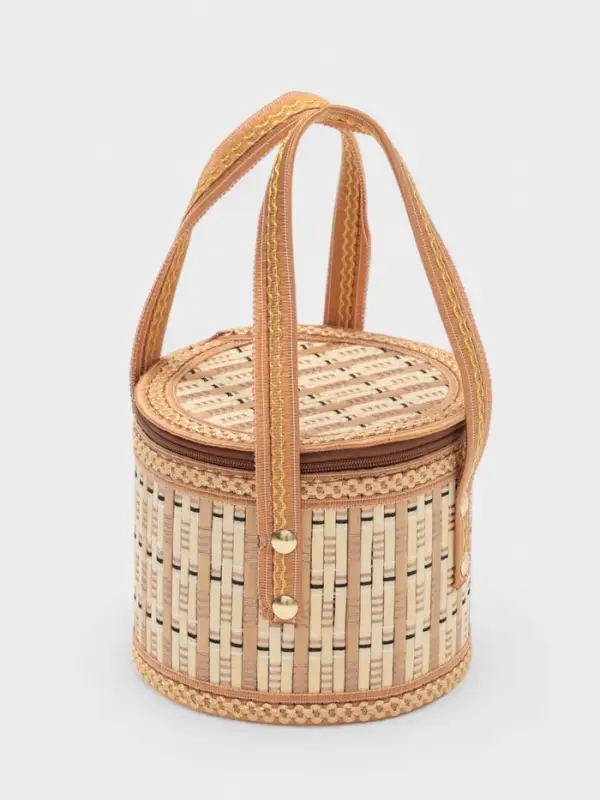 Корзина для хранения Доляна Nature, 14&times;14&times;13, бамбук