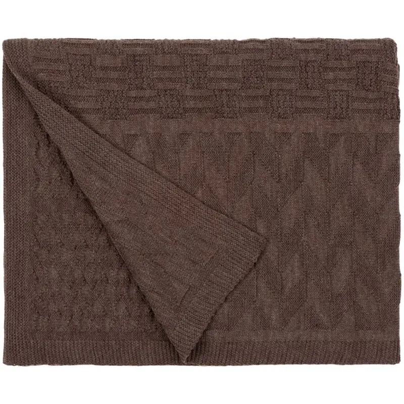 Плед Snippet, коричневый меланж Плед Snippet, коричневый меланж