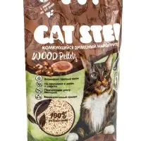 Наполнитель комкующийся растительный CAT STEP Wood Pellets 5 л