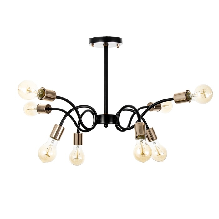 Люстра Люстра "Рипли" 8хЕ27 40Вт черно-золотой 60х60х40 см