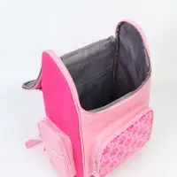 Ранец с эргономичной спинкой квадратный с доп. элементами "Мишка"