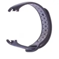 Ремешок для фитнес-браслета Mi Band 8/9 Luazon, с перфорацией, чёрный, серый