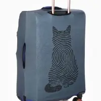 Чехол для чемодана &laquo;Кот&raquo;, 24", синий