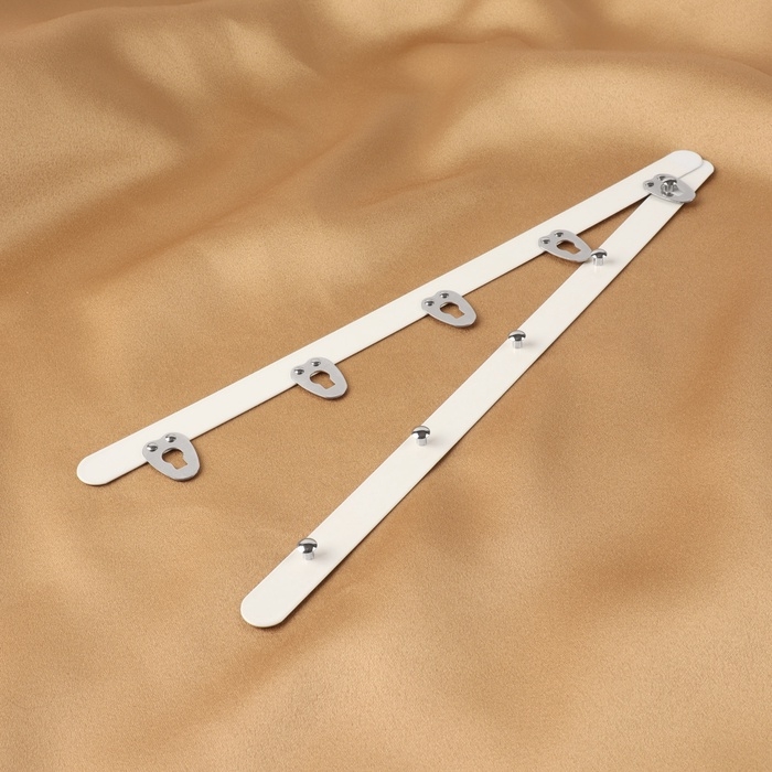 Бюск-застёжка для корсета, 25 см, цвет белый/серебряный Бюск-застёжка для корсета, 25 см, цвет белый/серебряный