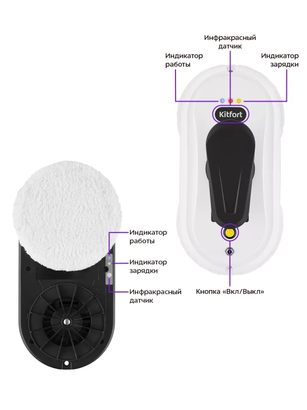 Робот мойщик окон КТ-5182 - 80 Вт