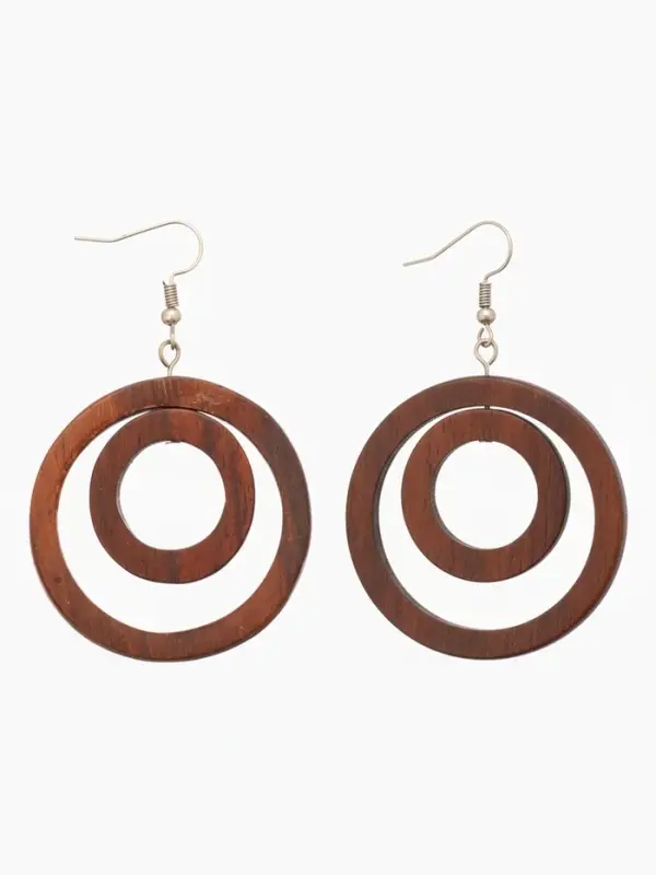 Серьги &laquo;Круг&raquo;, дерево соно