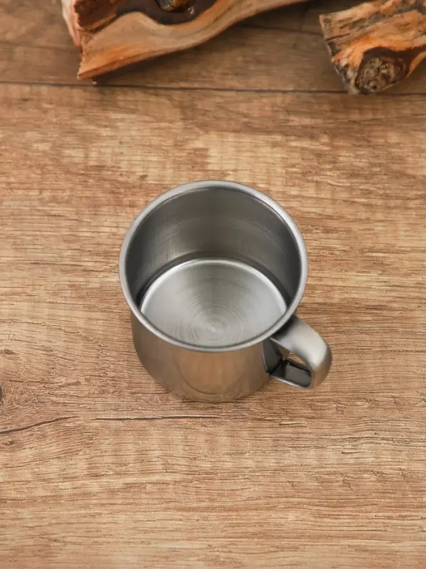 Кружка Доляна &laquo;Мэйли&raquo;, 170 мл, d=7 см, толщина 0.33 мм, нержавеющая сталь, хромированная