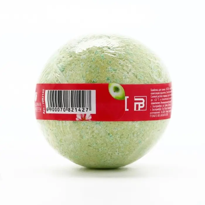 Бомбочка для ванны, 120 г, аромат яблока, Кладовая красоты Бомбочка для ванны, 120 г, аромат яблока, Кладовая красоты