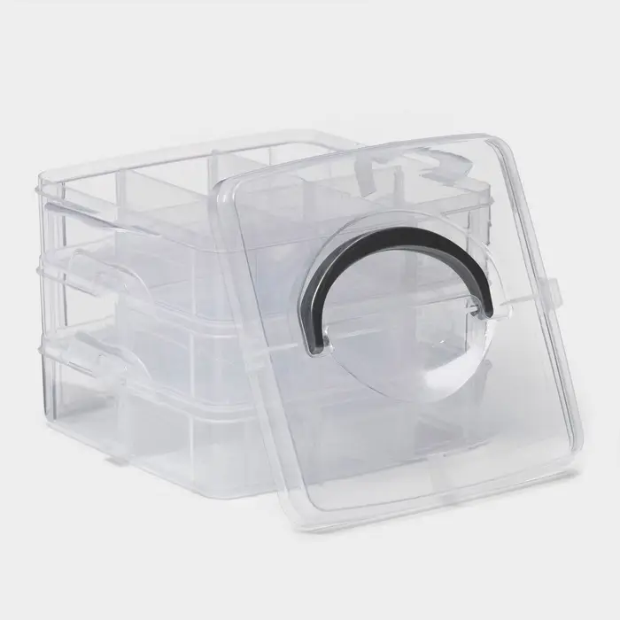 Органайзер для мелочей Доляна, пластик, 3 яруса, 18 ячеек, 15&times;15&times;12 см, МИКС