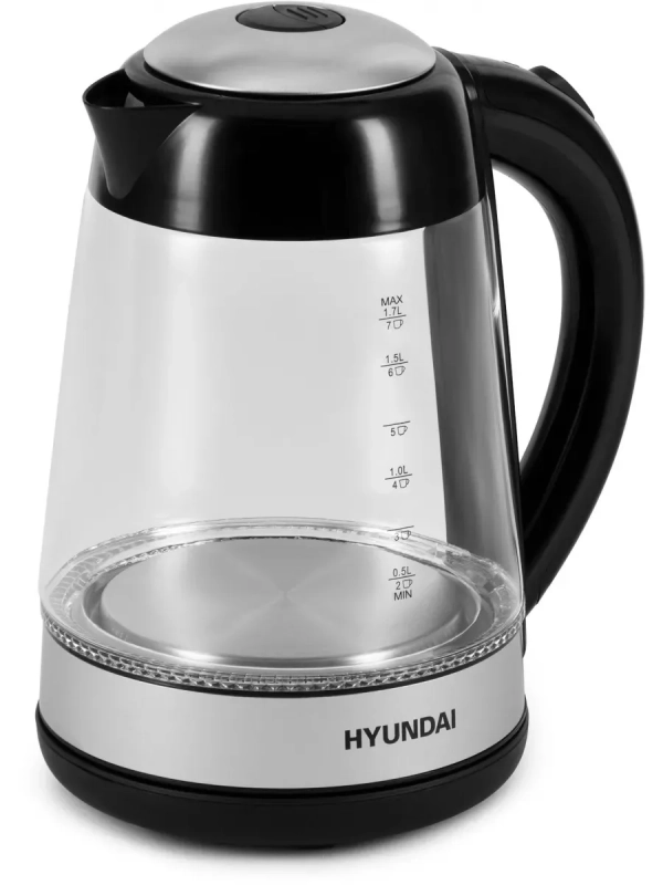 Чайник HYK-G3803 1,7л 2200Вт черный (стекло)
