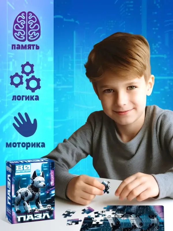 Пазл &laquo;Киберпёс&raquo;, 80 деталей