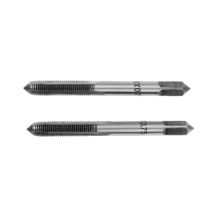 Метчики метрические ручные ТУНДРА, М6 х 0.75 мм, комплект из 2 шт. Метчики метрические ручные ТУНДРА, М6 х 0.75 мм, комплект из 2 шт.