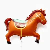 Воздушный шар фольгированный 28" "Лошадка", цвет коричневый