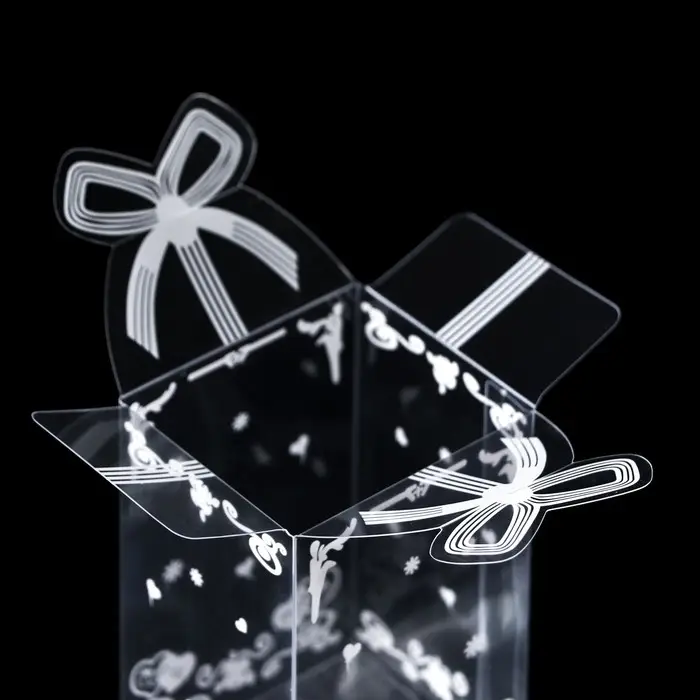 Складная прозрачная коробка из PVC, для упаковки подарков, 4.5×5×7.5 см Складная прозрачная коробка из PVC, для упаковки подарков, 4.5×5×7.5 см