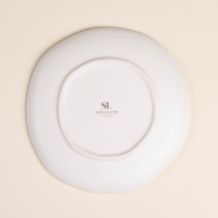 Тарелка новогодняя SL Home «С Новым Годом», d=21 см, фарфор, цвет белый Тарелка новогодняя SL Home «С Новым Годом», d=21 см, фарфор, цвет белый