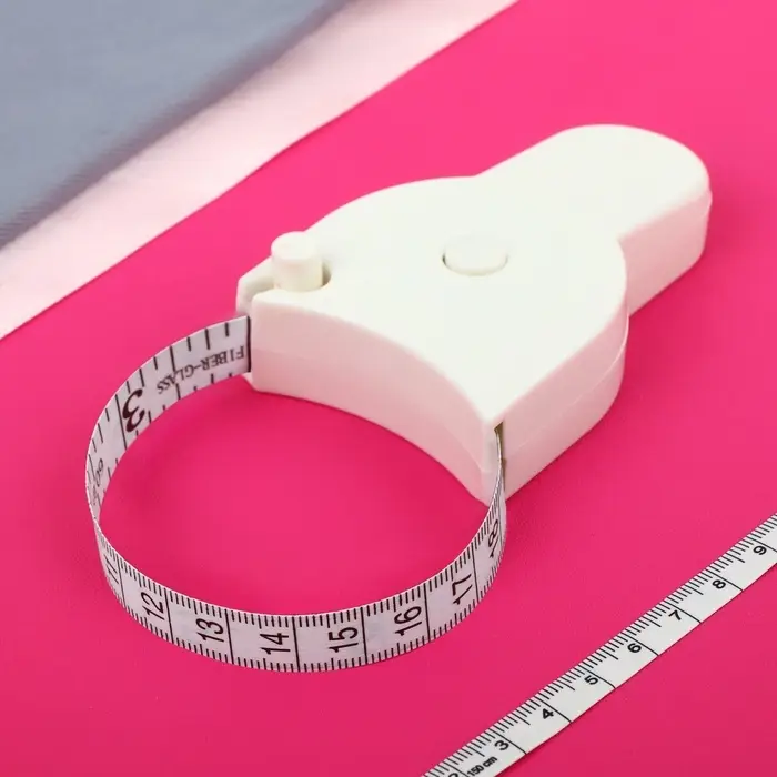 Рулетка для измерения объёмов тела портновская, 150 см (снаружи дюймы, внутри см), белая