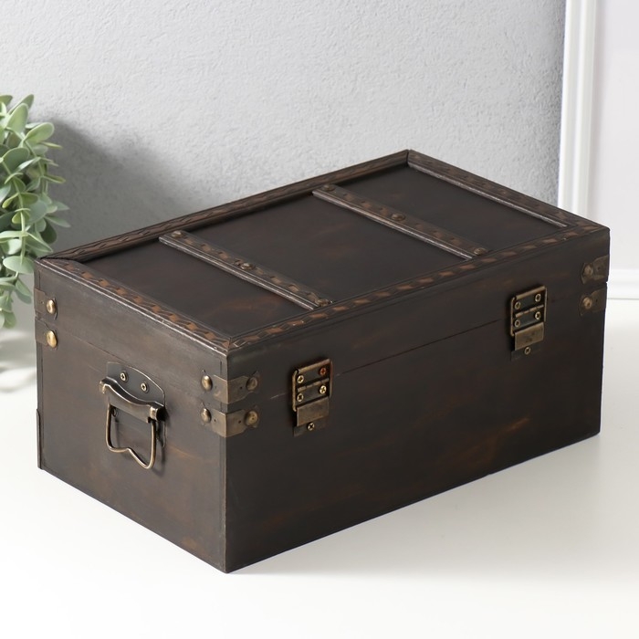 Шкатулка сундук дерево  Шкатулка сундук дерево "Нестор" 30х18х14 см