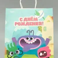 Пакет подарочный &laquo;Ум и Хрум&raquo;, 28&times;32&times;15 см, крафт