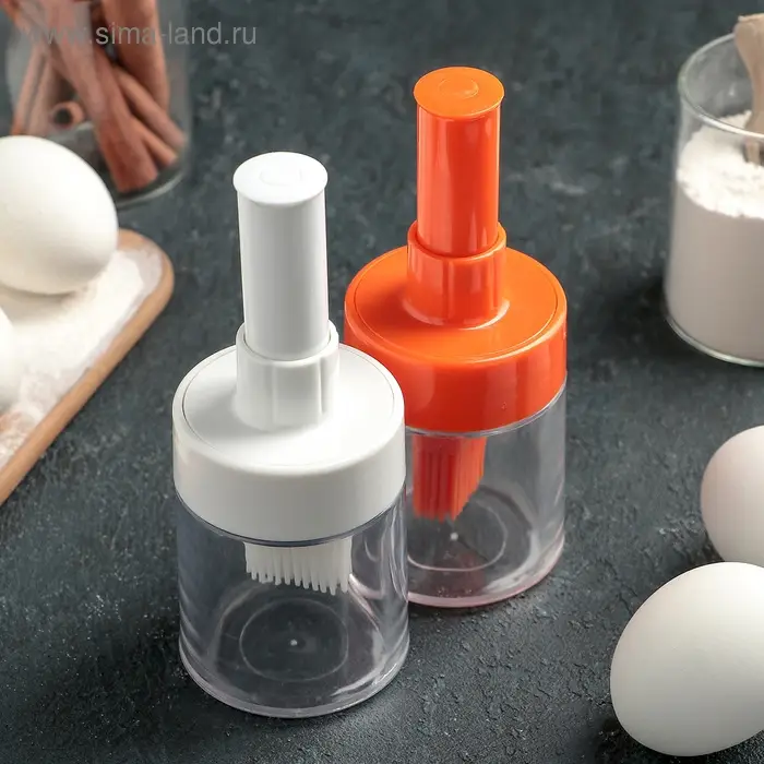 Кисть с ёмкостью, силикон, 6×15 см, МИКС Кисть с ёмкостью, силикон, 6×15 см, МИКС