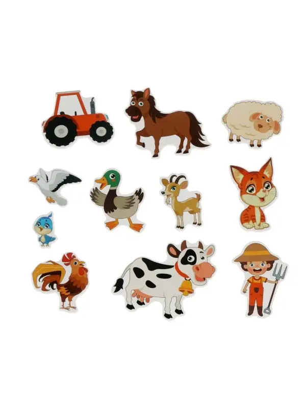 Пазлы для малышей Пазлы для малышей "Ферма" цветные липучки