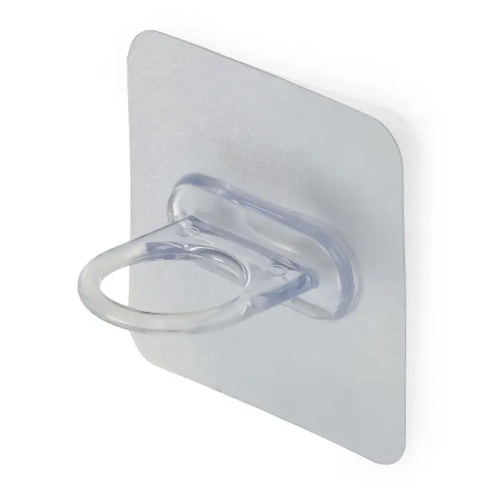 Держатель с клейкой поверхностью ТУНДРА, d=25 мм, 68×68 мм, прозрачный