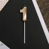 Свеча для торта, цифра &laquo;1&raquo;, 11.5&times;2.3 см