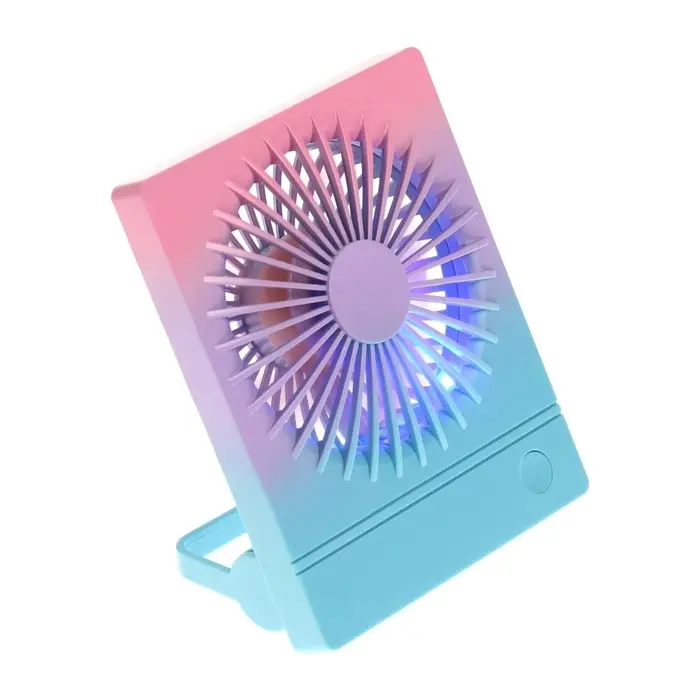 Вентилятор настольный YS2202B, портативный, осевой, 500 мАч, 3 режима, розово-сиреневый