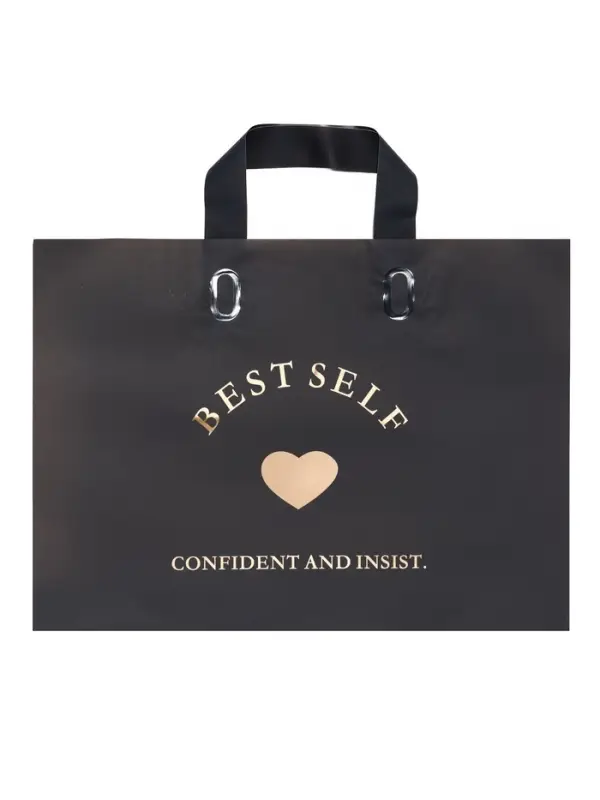 Пакет с петлевой ручкой черный 34 х 25 х 8 см 80 мкм Пакет с петлевой ручкой черный 34 х 25 х 8 см 80 мкм