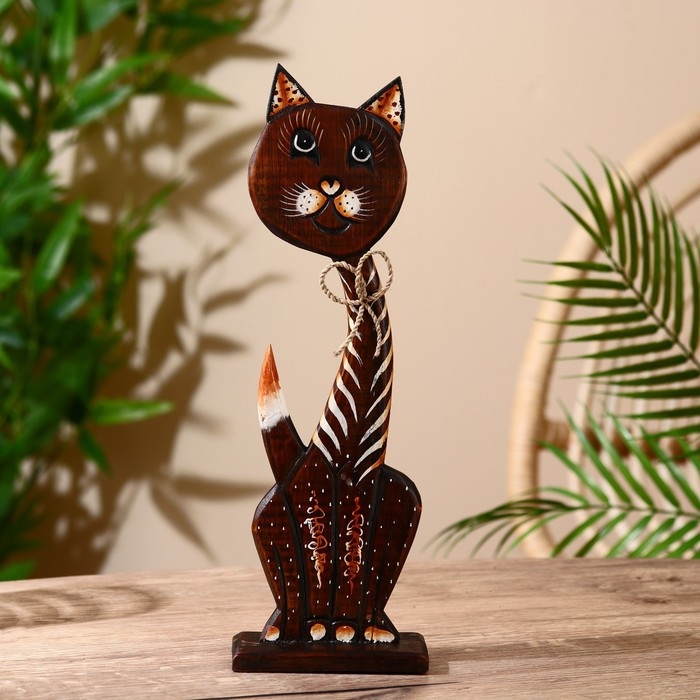 Сувенир на подставке «Котик», 27 +/- см, дерево Сувенир на подставке «Котик», 27 +/- см, дерево